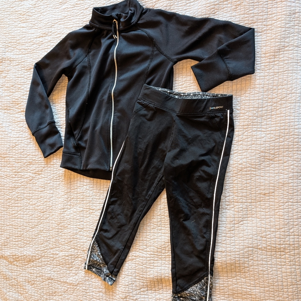 Box#30 ♨️ 5 For $35 ♨️ Black Zip-Up Jacket and Leggings Set